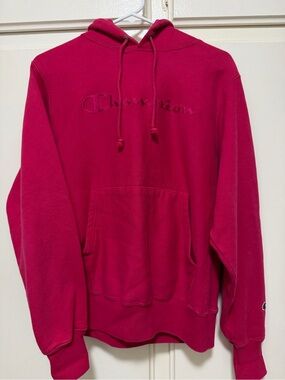 Pink Champion Hoodie Sweatshirt